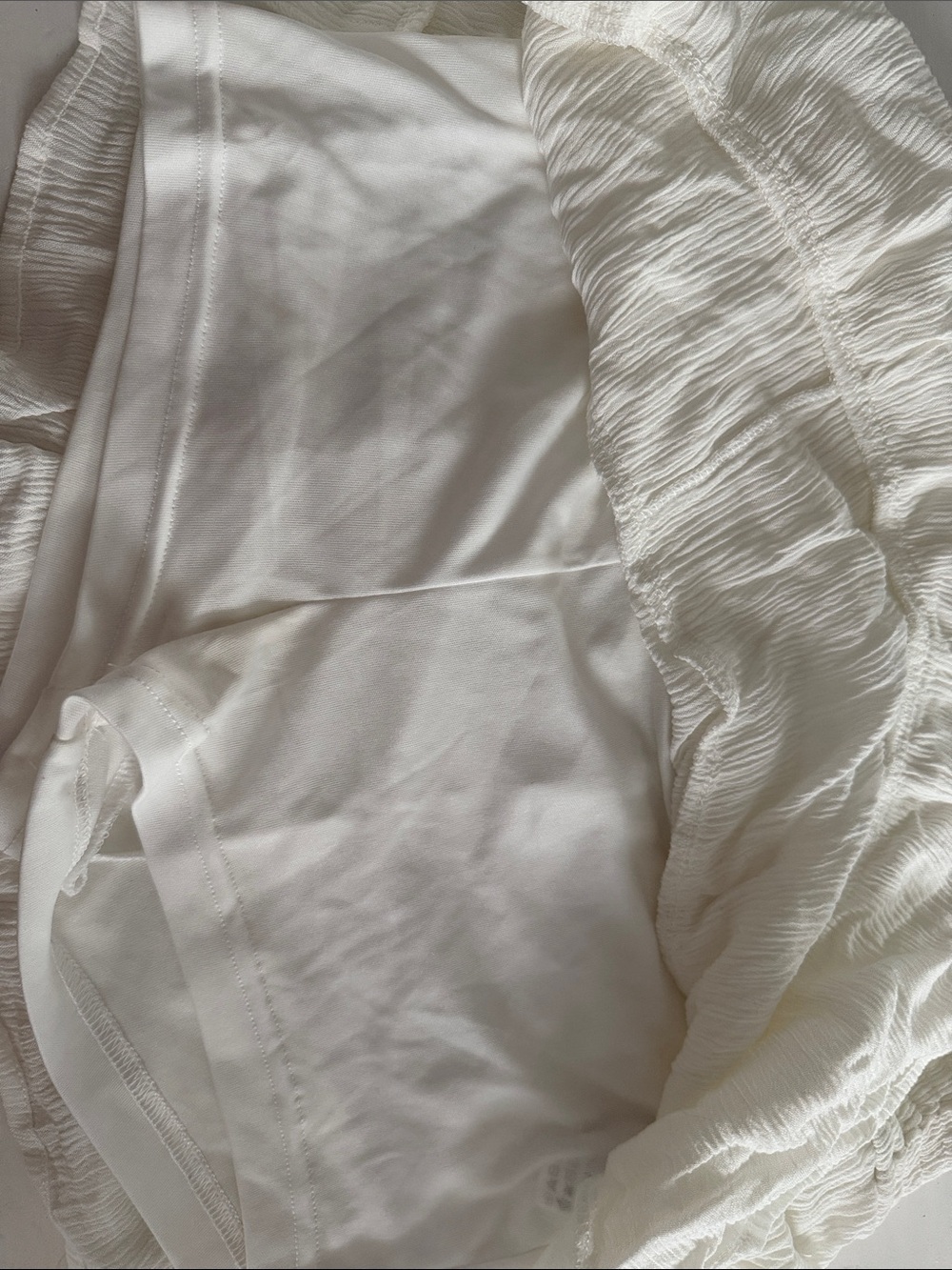 White Ruffled Mini Skort - Picture 2 of 4